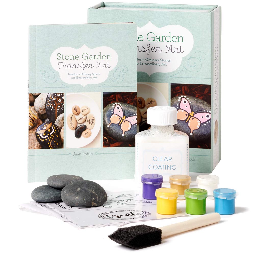 Stone Garden Transfer Art box and supplies